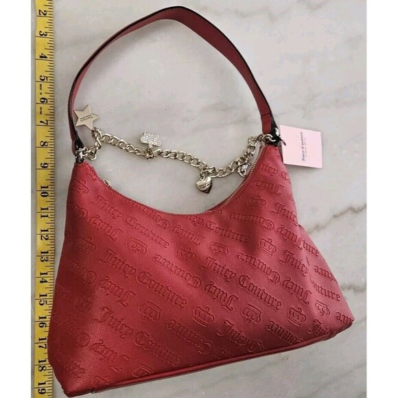 New Juicy Couture Not Your Babe Hobo Cool Red Bag NWT - Picture 11 of 13